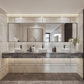 现代公共卫生间3D模型下载